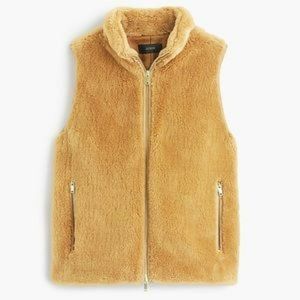 J. Crew Tan Faux Fur Teddy Excursion Vest Size XL